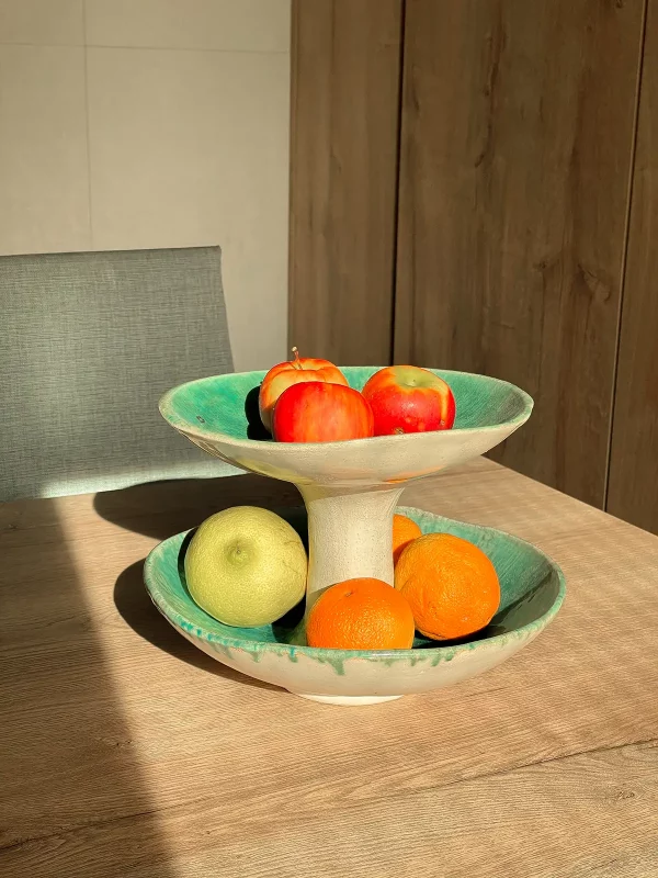 Inspiración de frutero de cerámica hecho a mano